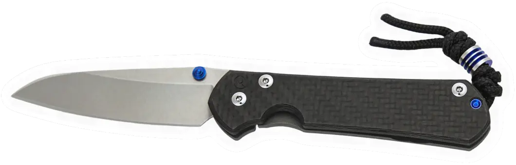 Erdems Chris Reeve Knives Sebenza 31, geöffnet, Seitenansicht, als Papiersticker