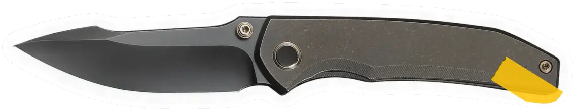 Erdems WE Knife Ryson, Bronze Titanium, Polished, geöffnet, Seitenansicht, als Papiersticker