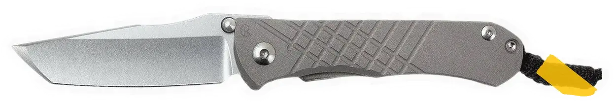 Erdems Chris Reeve Knives Umnumzaan, geöffnet, Seitenansicht, als Papiersticker