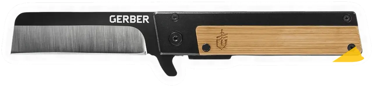 Erdems Gerber Quadrant, Bamboo, geöffnet, Seitenansicht, als Papiersticker