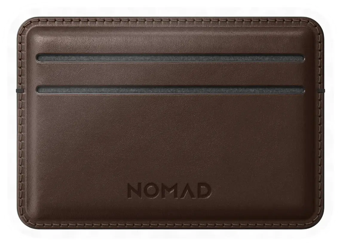 Erdems Nomad Card Wallet, Rustic Brown, Vorderseite, als Papiersticker