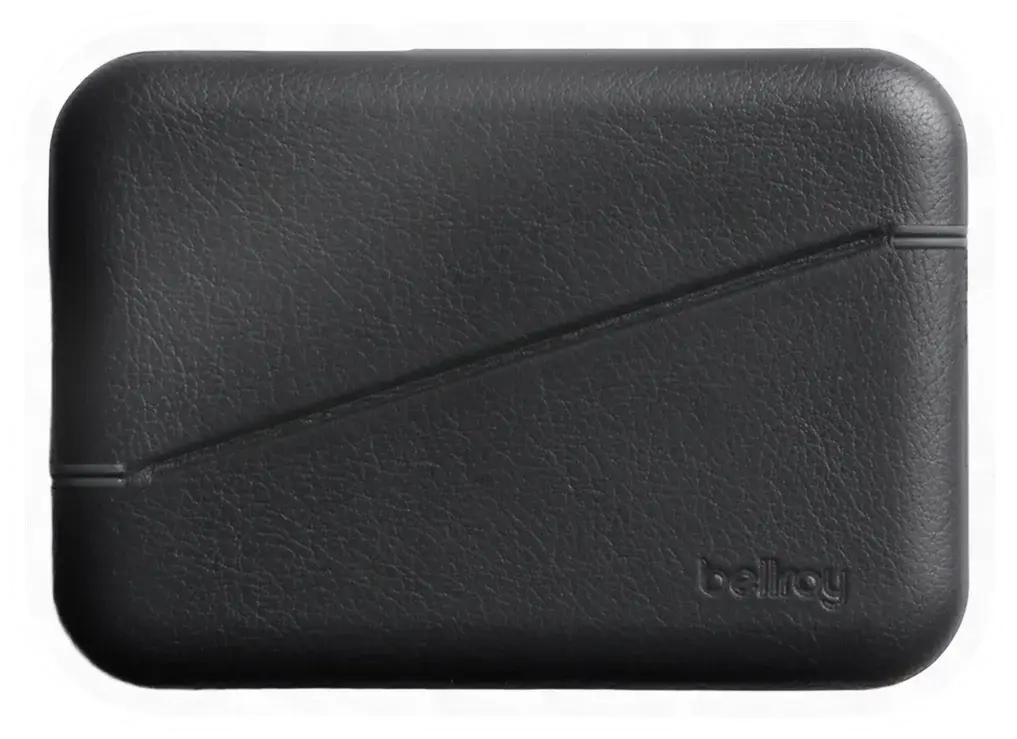 Erdems Bellroy Flip Case, Second Edition Black, Vorderseite, als Papiersticker
