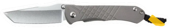 Erdems Chris Reeve Knives Umnumzaan, geöffnet, Seitenansicht, als Papiersticker