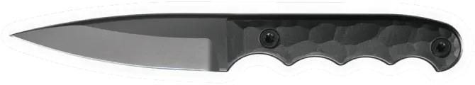 Erdems Compliance Edge Knives Henchman, Blackout, Black G10, geöffnet, Seitenansicht, als Papiersticker