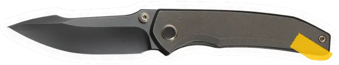 Erdems WE Knife Ryson, Bronze Titanium, Polished, geöffnet, Seitenansicht, als Papiersticker