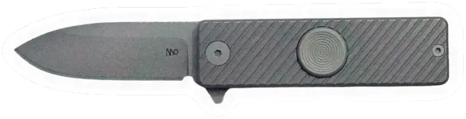 Erdems JHO Knives JOKR Knife, Grey / Stainless, geöffnet, Seitenansicht, als Papiersticker