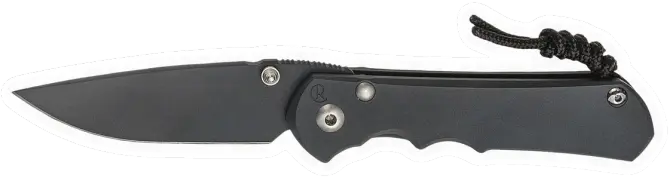 Erdems Chris Reeve Knives Inkosi, Double Lugs, geöffnet, Seitenansicht, als Papiersticker
