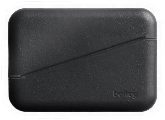Erdems Bellroy Flip Case, Second Edition Black, Vorderseite, als Papiersticker