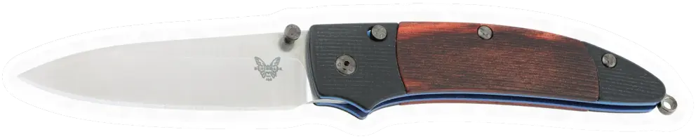 Erdems Benchmade 480 Shoki, geöffnet, Seitenansicht, als Papiersticker