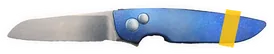 Erdems Grimsmo Fjell Nr. 0803, geöffnet, mit blauem Titangriff, als Papiersticker