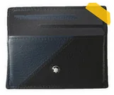 Erdems Montblanc-Kartenetui aus schwarzem und dunkelblauem Leder mit weißem Sternemblem, leer, als Papiersticker